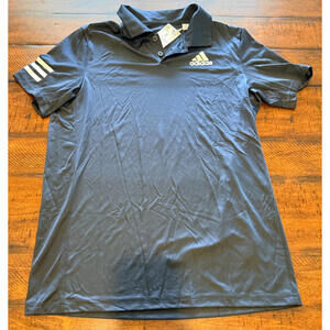 Adidas Club Polo - Tennis Shirt - Black/White, Size Men's Small